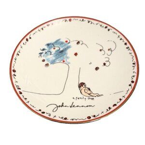John Lennon Family Tree Garlan USA Limited Edition Gold Trim Collector Plate 8"